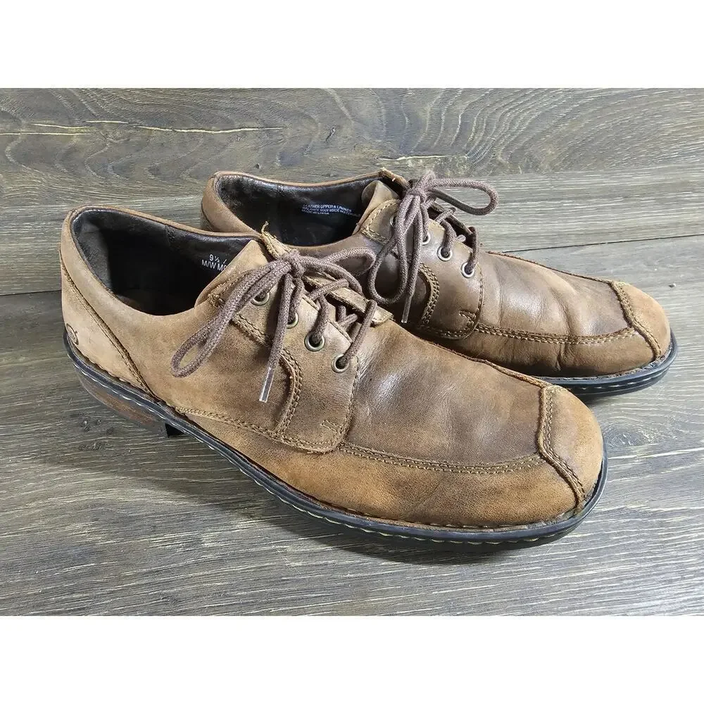 Born Oxford Shoes Mens 9.5 Linden Brown Distressed Leather Casual Shoes M9355